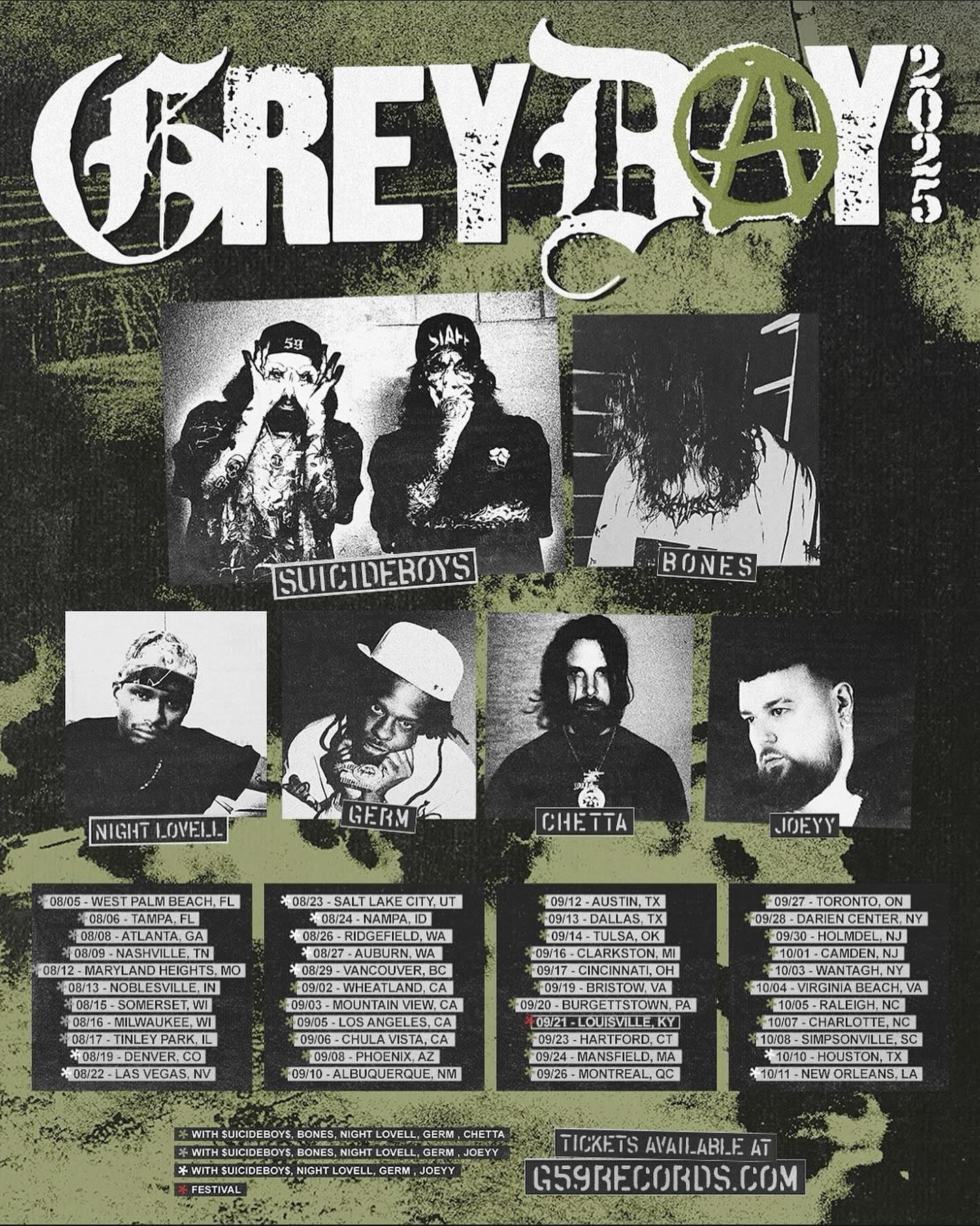 Germ Grey Day Tour Tour Poster 2025
